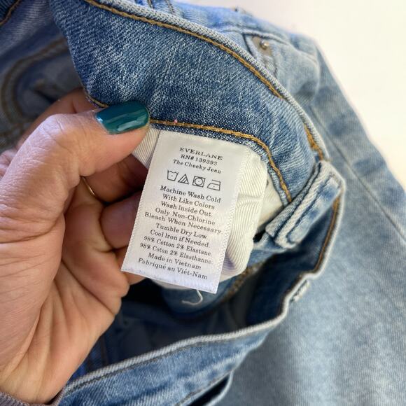 Everlane Size 25 Crop The Cheeky Jean Mid-Rise 26” Skinny - Picture 8 of 10